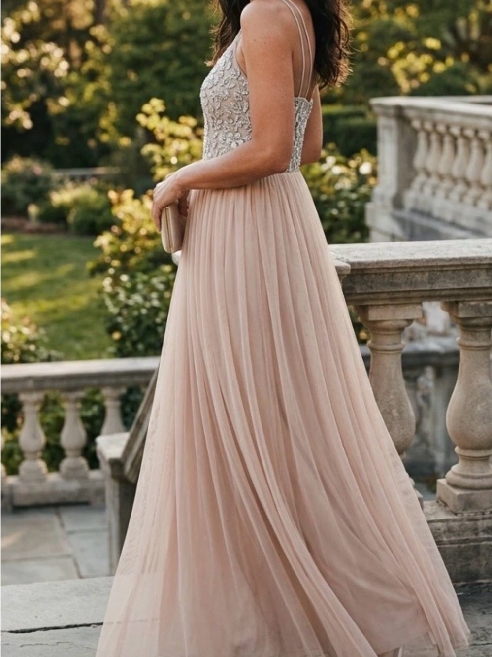 SOLD Anthropologie BHLDN Elowen Dress in OYSTER old stock Sz 2 nwot